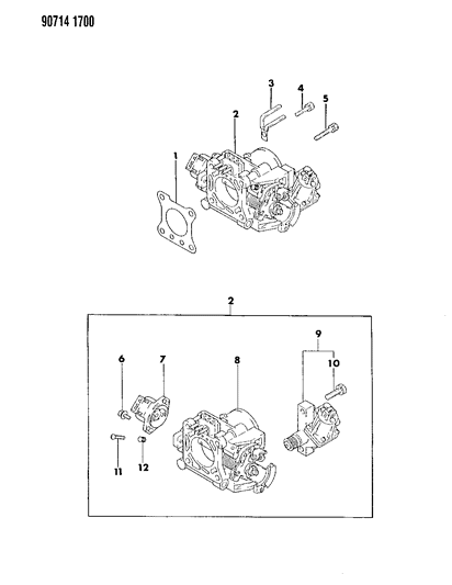 1990 Dodge Colt Throttle Body Diagram 2