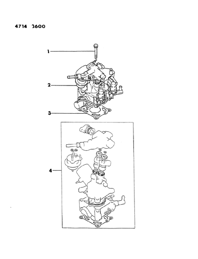 1984 Dodge Colt Injection Mixer & O Ring Set Diagram