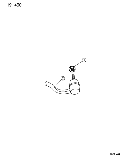 1995 Chrysler Cirrus Tie Rod Ends Diagram