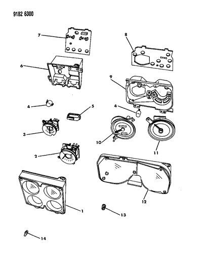 1989 Chrysler Fifth Avenue Instrument Panel Cluster Diagram