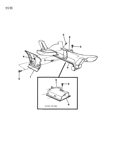 1985 Chrysler Fifth Avenue Shield, Boot Air Deflector Diagram