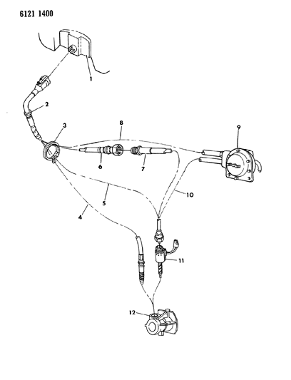 1986 Chrysler Town & Country Cable, Speedometer Diagram