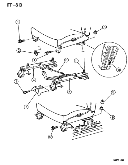 1994 Dodge Shadow Adjuster - Manual And Covers P Body Diagram