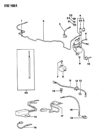 1989 Chrysler Conquest Antenna Diagram