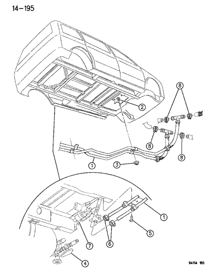 1994 Chrysler Town & Country Regulator Coolant Hose Natural Gas Diagram