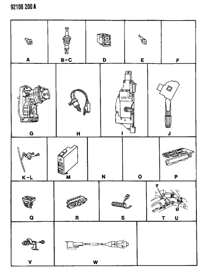 1992 Dodge Shadow Switches Diagram