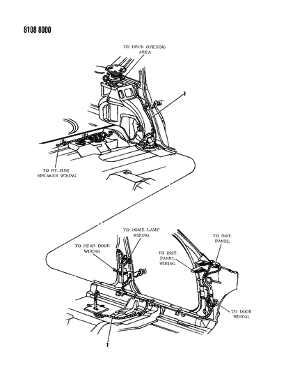 1988 Dodge Lancer Wiring - Body & Accessories Diagram