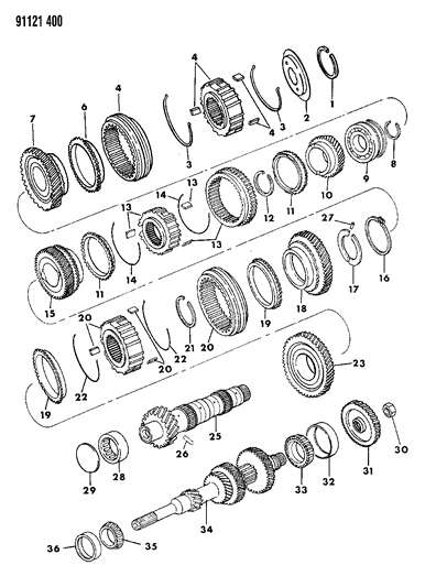 1991 Dodge Caravan Gear Train Diagram