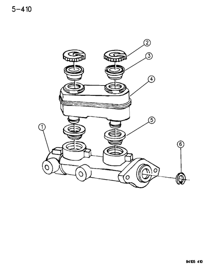 1994 Dodge Spirit Master Cylinder Diagram for 4294946