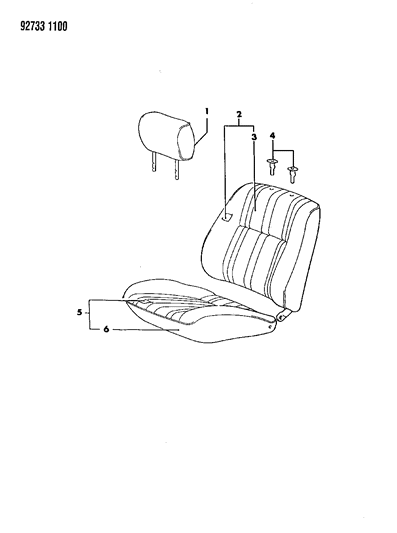 1992 Dodge Colt Front Seat Diagram 5