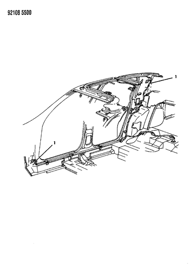 1992 Dodge Spirit Wiring-Unified Body Diagram for 4687179