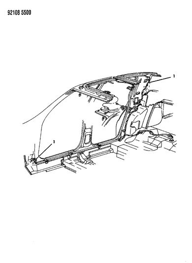 1992 Chrysler LeBaron Sedan Wiring - Body & Accessories Diagram