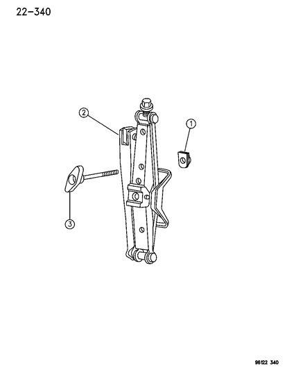 1996 Dodge Caravan Jack Stowage Diagram