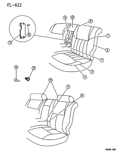 1996 Dodge Intrepid Rear Seat Diagram 2