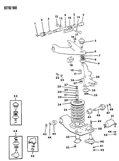 1993 Dodge Ram 50 Suspension - Front Diagram 2