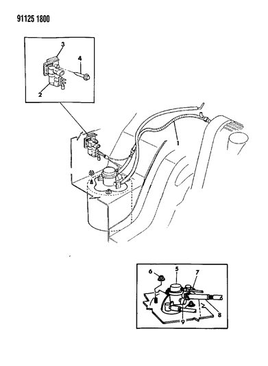 1991 Chrysler Town & Country Vapor Canister Diagram 2