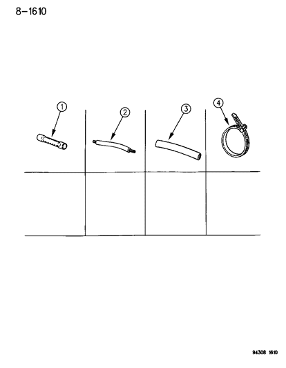 1996 Dodge Dakota Wiring Harness Repair Crimp Pkg.-Fusible Link Pkg.-Heat Shrink Tube Diagram