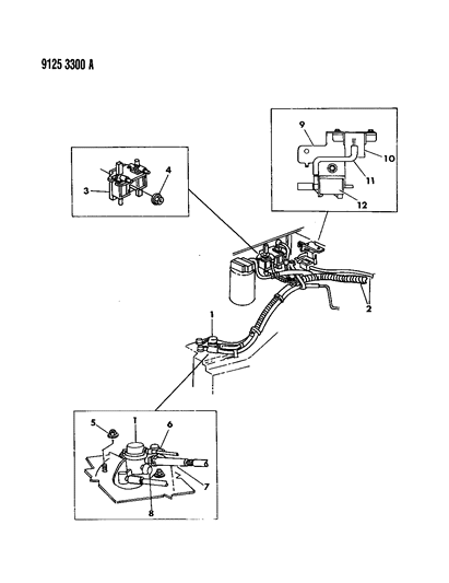 1989 Chrysler LeBaron GTC Vapor Canister Diagram 1
