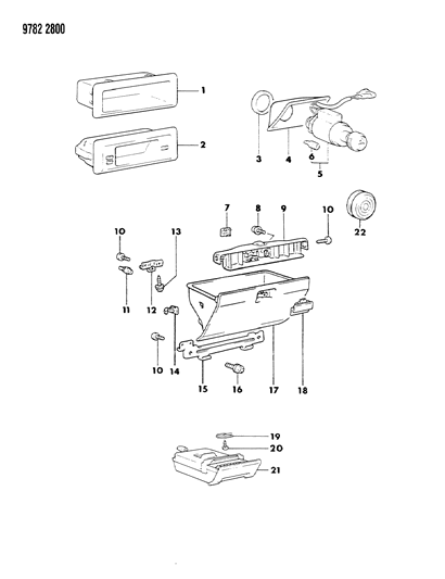 1989 Dodge Ram 50 Instrument Panel Diagram 1