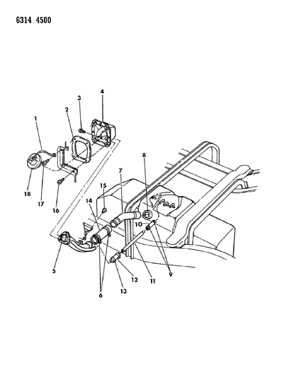 1987 Dodge Dakota Fuel Tank Filler Tube Diagram