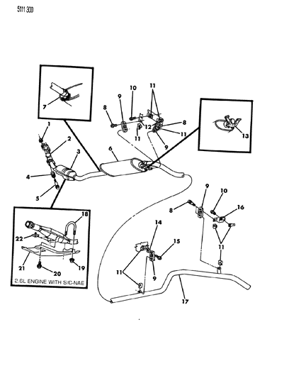 1985 Dodge Caravan Exhaust System Diagram