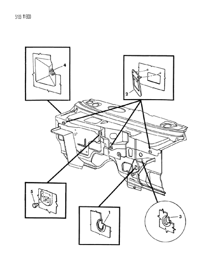 1985 Dodge Diplomat Plugs Cowl And Dash Diagram