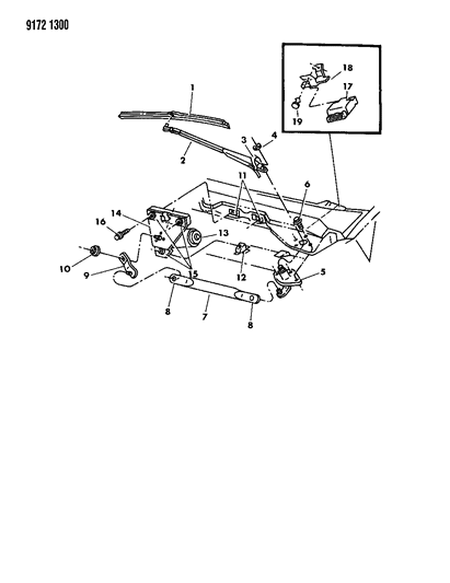 1989 Chrysler LeBaron Windshield Wiper System Diagram