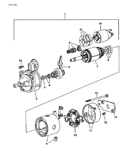 1984 Dodge Aries Starter Diagram 1