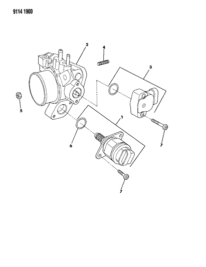 1989 Chrysler TC Maserati Throttle Body Diagram 2