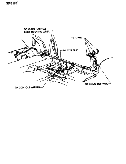 1989 Dodge Daytona Wiring - Body & Accessories Diagram
