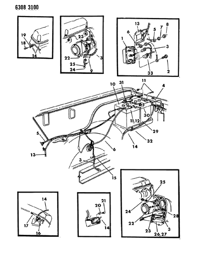 1986 Dodge W250 Wiring - Battery & Starter Diagram