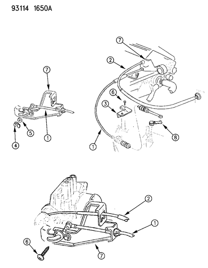 1993 Chrysler LeBaron Sedan Throttle Control Diagram 2