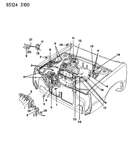1993 Chrysler New Yorker Salon Plumbing - A/C & Heater Diagram 2