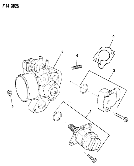 1987 Dodge Charger Throttle Body Diagram 3