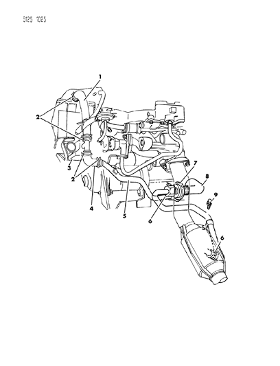 1985 Chrysler LeBaron Base Aspirator Diagram 1