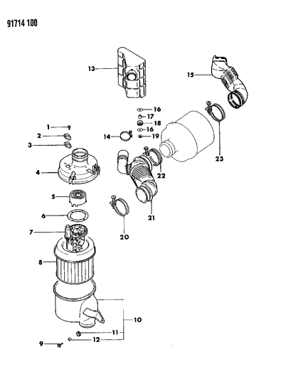 1991 Dodge Colt Air Cleaner Diagram