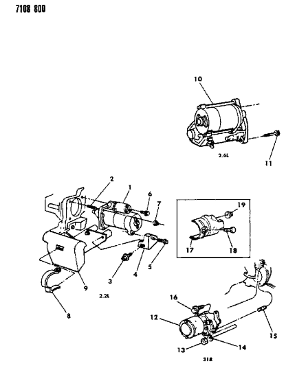 1987 Dodge Diplomat Starter Installations Diagram