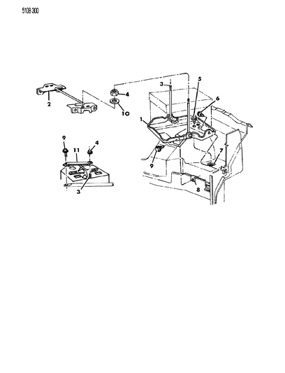 1985 Dodge Diplomat Battery Tray Diagram