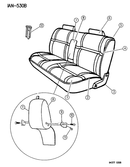 1996 Dodge Dakota Front Seat Diagram 2