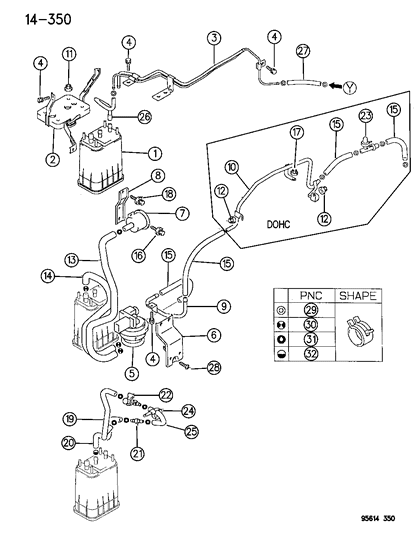 1996 Chrysler Sebring Vapor Lines Diagram