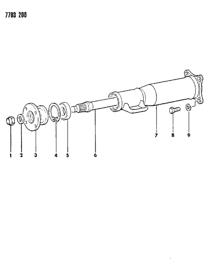 1988 Chrysler Conquest Torque Tube Diagram