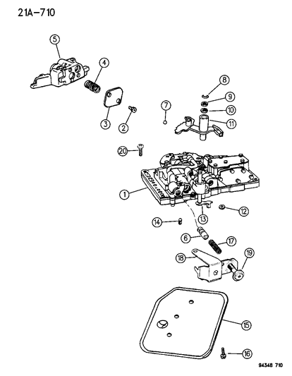 1995 Dodge Ram Van Valve Body Diagram 1