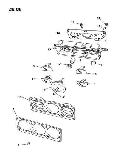 1988 Dodge Ramcharger Instrument Panel Cluster Diagram