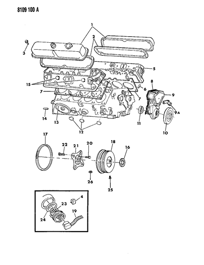 1988 Chrysler Fifth Avenue External Components Diagram