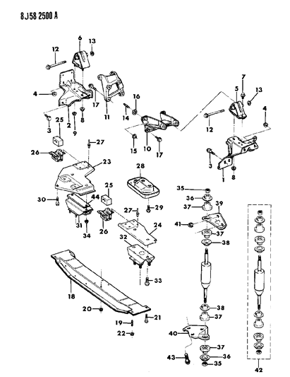 1989 Jeep Cherokee Engine Mounting Diagram 2