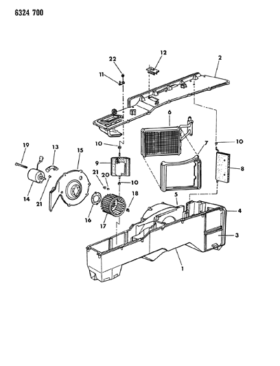 1987 Dodge D350 Heater Unit Diagram