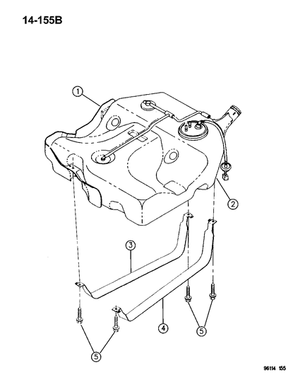 1996 Chrysler Sebring Fuel Tank Diagram