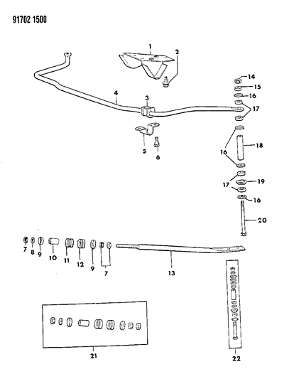 1991 Dodge Ram 50 Stabilizer - Front Diagram 2