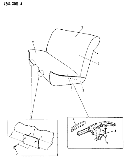 1987 Chrysler Fifth Avenue Rear Seat Diagram 3