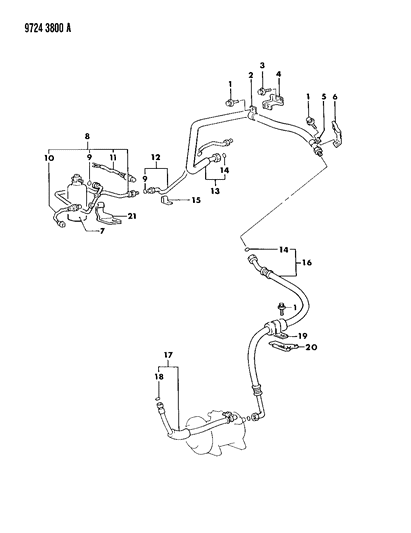 1989 Chrysler Conquest Plumbing - A/C Diagram